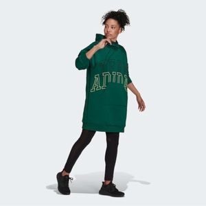 Adidas Sportswear Oversized Fleece Hoodie Green with Logo